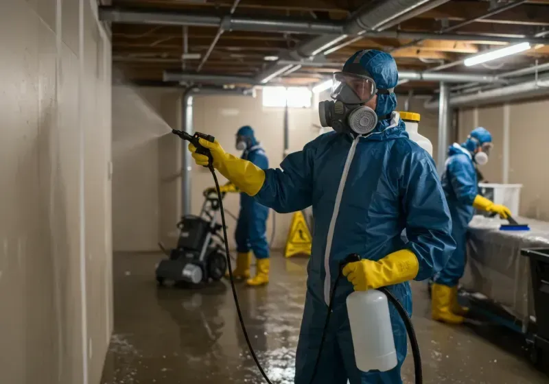 Basement Sanitization and Antimicrobial Treatment process in Ashburn, IL