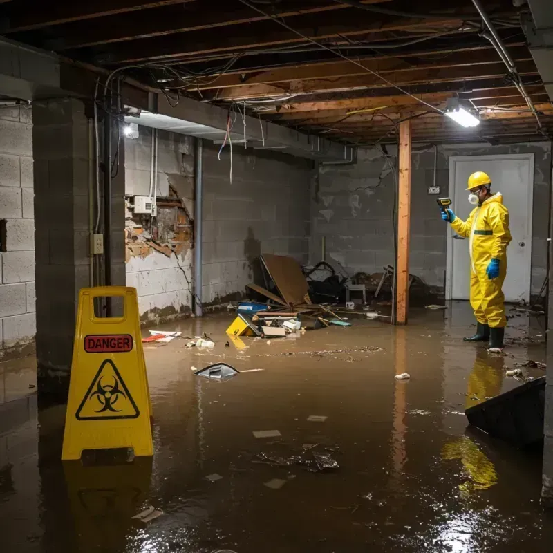 Flooded Basement Electrical Hazard in Ashburn, IL Property